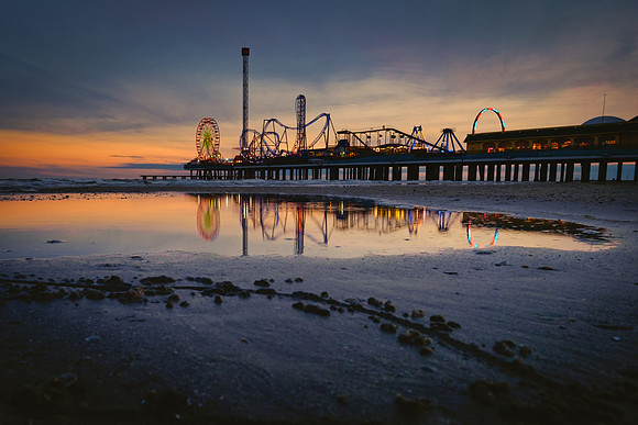 Pleasure Pier Reflection