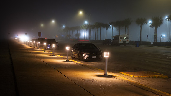 Seawall Foggy Night